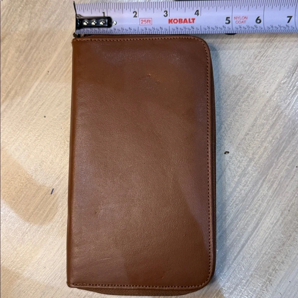Brown Leather monogram, Wallet-,HWH